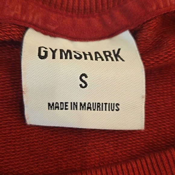 Gymshark Women's Cropped Long Sleeve Top Shirt Red Athleisure Athletic - Small - Picture 4 of 6